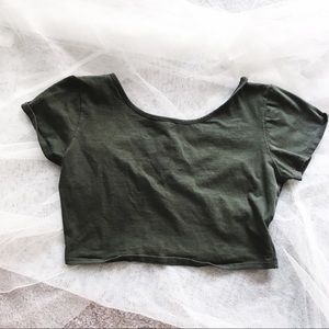 Hunter Green Crop Top